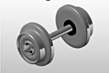 NPE NZ33267 - H0 Scheibenradsatz - Ø 9 mm (Spitzenlager)